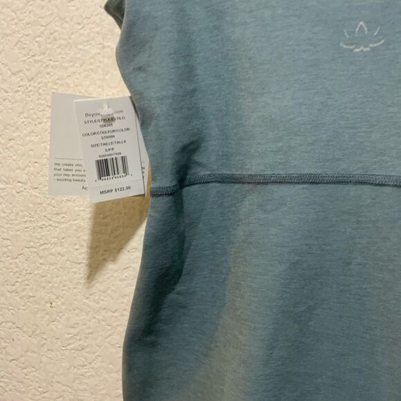 Beyond Yoga Blue Sleeveless V-Neck Midi Dress - Picture 6 of 7